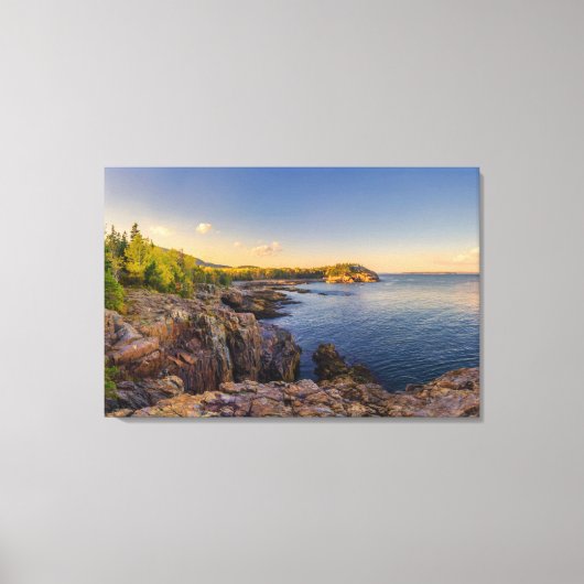 Kustlijn | Nationaal park Acadia, Schooner Head Canvas Afdruk (Voorkant)