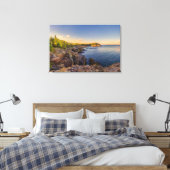 Kustlijn | Nationaal park Acadia, Schooner Head Canvas Afdruk (Insitu (Slaapkamer))