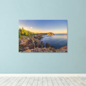 Kustlijn | Nationaal park Acadia, Schooner Head Canvas Afdruk (Insitu (Houten vloer))