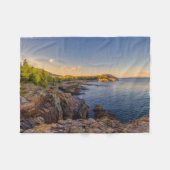 Kustlijn | Nationaal park Acadia, Schooner Head Fleece Deken (Voorkant (Horizontaal))