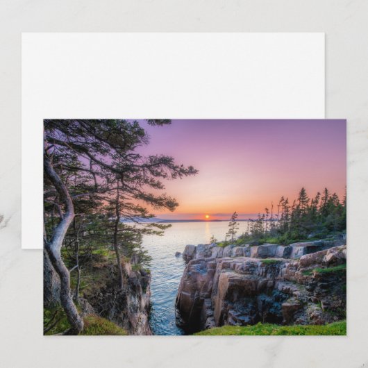 Kustlijn | Nationaal park Ravens Nest Acadia Bedankkaart (Voorkant / Achterkant)