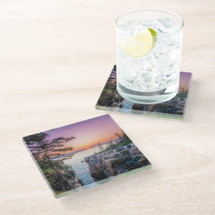 Kustlijn   Nationaal park Ravens Nest Acadia Glazen Onderzetter