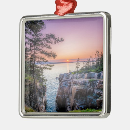 Kustlijn | Nationaal park Ravens Nest Acadia Metalen Ornament (Links)