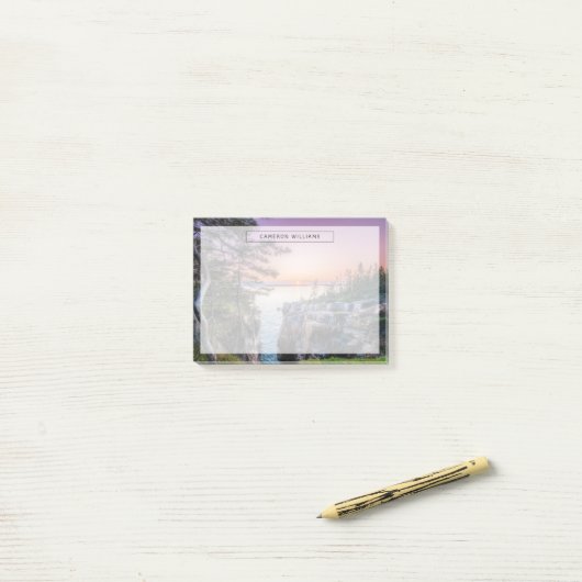 Kustlijn | Nationaal park Ravens Nest Acadia Post-it® Notes (Op bureau)