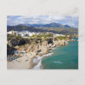 Kustlijn Nerja in Spanje Briefkaart (Voorkant)