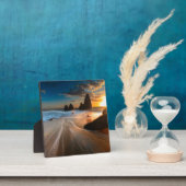 Kustlijn op zonsondergang | Noord-Californië Fotoplaat (Insitu)