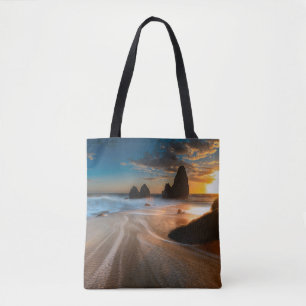 Kustlijn op zonsondergang   Noord-Californië Tote Bag