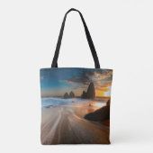 Kustlijn op zonsondergang | Noord-Californië Tote Bag (Achterkant)