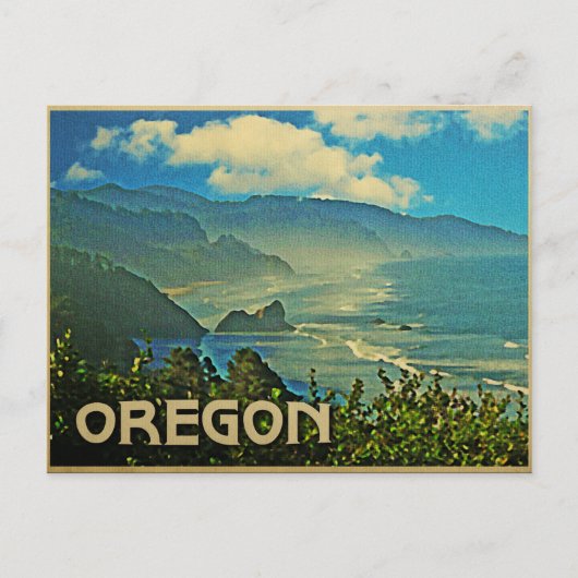 kustlijn Oregon Briefkaart (Voorkant)