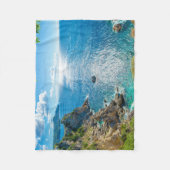 Kustlijn | Palaiokastritsa, Corfu, Griekenland Fleece Deken (Voorkant)