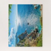 Kustlijn | Palaiokastritsa, Corfu, Griekenland Legpuzzel (Verticaal)