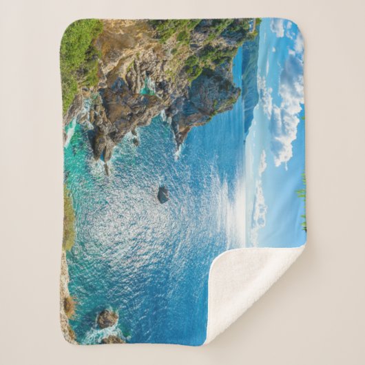 Kustlijn | Palaiokastritsa, Corfu, Griekenland Sherpa Deken (Voorkant)