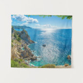 Kustlijn | Palaiokastritsa, Corfu, Griekenland Wandkleed (Voorkant (horizontaal))