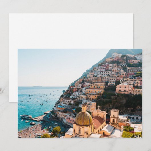 Kustlijn | Positano Italië, gemeente Cliffside Bedankkaart (Voorkant / Achterkant)