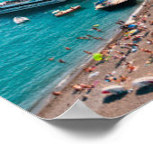 Kustlijn | Positano Italië, gemeente Cliffside Poster (Hoek)