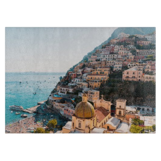Kustlijn | Positano Italië, gemeente Cliffside Snijplank (Voorkant)