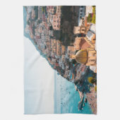 Kustlijn | Positano Italië, gemeente Cliffside Theedoek (Verticaal)