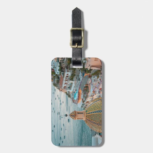 Kustlijn | Positano, kust van Amalfi, Italië Bagagelabel (Voorkant verticaal)