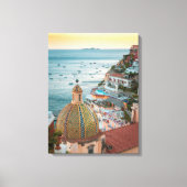 Kustlijn | Positano, kust van Amalfi, Italië Canvas Afdruk (Voorkant)