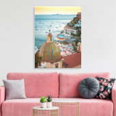 Kustlijn | Positano, kust van Amalfi, Italië Canvas Afdruk (Insitu (Woonkamer))