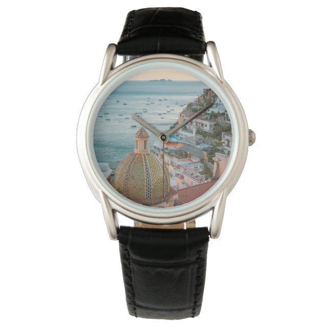 Kustlijn | Positano, kust van Amalfi, Italië Horloge (Voorkant)