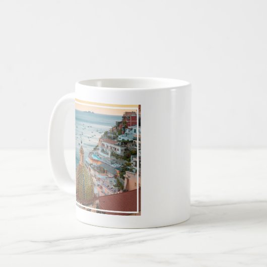 Kustlijn | Positano, kust van Amalfi, Italië Koffiemok (Voorkant links)