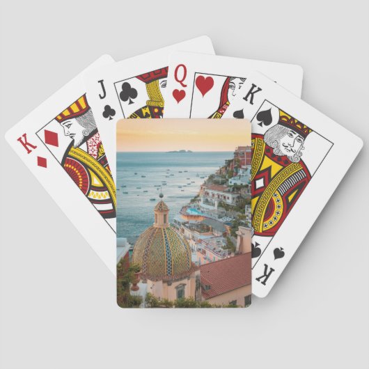 Kustlijn | Positano, kust van Amalfi, Italië Pokerkaarten (Achterkant)