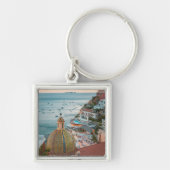 Kustlijn | Positano, kust van Amalfi, Italië Sleutelhanger (Voorkant)