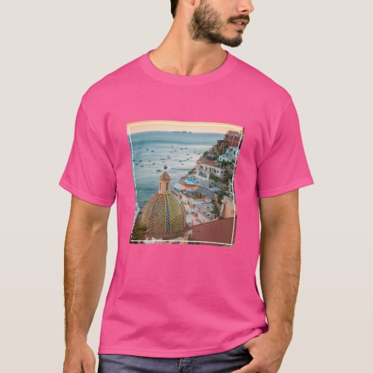 Kustlijn | Positano, kust van Amalfi, Italië T-shirt (Voorkant)