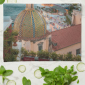 Kustlijn | Positano, kust van Amalfi, Italië Theedoek (Gevouwen)