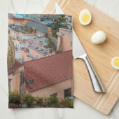 Kustlijn | Positano, kust van Amalfi, Italië Theedoek (Quarter Fold)