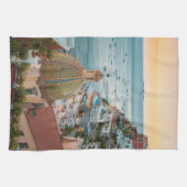 Kustlijn | Positano, kust van Amalfi, Italië Theedoek (Horizontaal)
