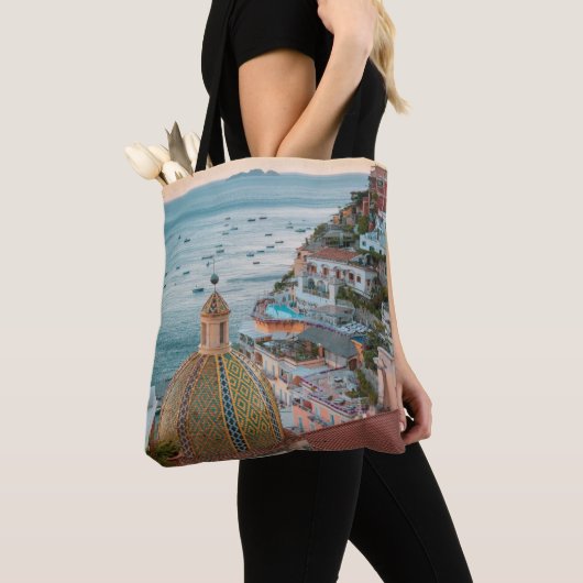Kustlijn | Positano, kust van Amalfi, Italië Tote Bag (Dichtbij)
