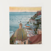 Kustlijn | Positano, kust van Amalfi, Italië Wandkleed (Voorkant)