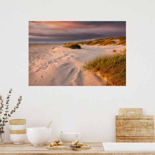 Kustlijn | Saltum Beach, Denemarken Poster (Keuken)