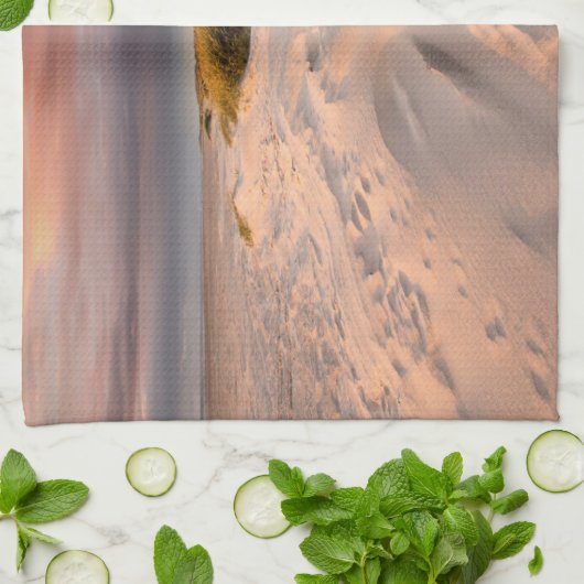 Kustlijn | Saltum Beach, Denemarken Theedoek (Gevouwen)