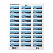 Kustlijn schilderachtig Oceaan Etiket (Full Sheet)
