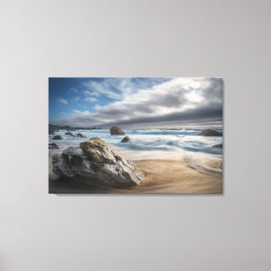 Kustlijn   Stormy Big Sur, Californië Canvas Afdruk