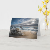 Kustlijn | Stormy Big Sur, Californië Kaart (Gele Bloem)