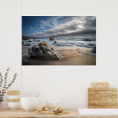 Kustlijn | Stormy Big Sur, Californië Poster (Keuken)