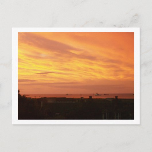 Kustlijn Sunrise Briefkaart (Voorkant)