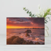 Kustlijn | Sunset Pacific Grove Carmel California Bedankkaart (Staand voorkant)