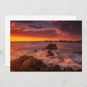 Kustlijn | Sunset Pacific Grove Carmel California Bedankkaart (Voorkant / Achterkant)