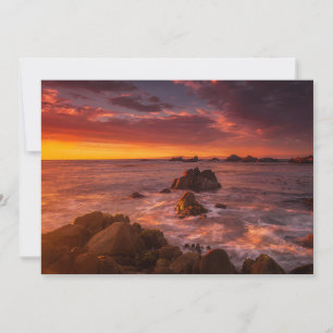 Kustlijn   Sunset Pacific Grove Carmel California Bedankkaart