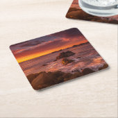 Kustlijn | Sunset Pacific Grove Carmel California Kartonnen Onderzetters (Schuin)