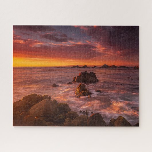 Kustlijn | Sunset Pacific Grove Carmel California Legpuzzel (Horizontaal)