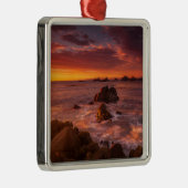 Kustlijn | Sunset Pacific Grove Carmel California Metalen Ornament (Rechts)