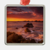 Kustlijn | Sunset Pacific Grove Carmel California Metalen Ornament (Voorkant)