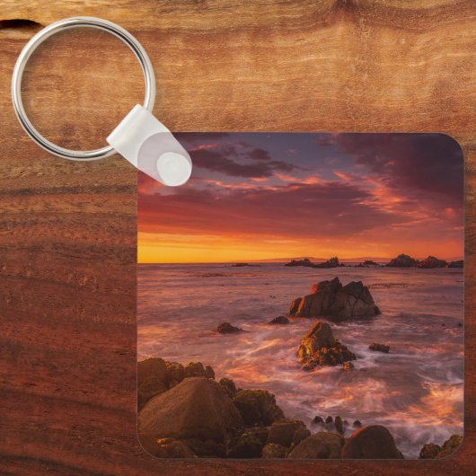 Kustlijn | Sunset Pacific Grove Carmel California Sleutelhanger (Voorkant)