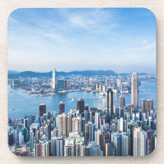 Kustlijn | Tsim Sha Tsu, Hong Kong Island, Azië Bier Onderzetter (Voorkant)
